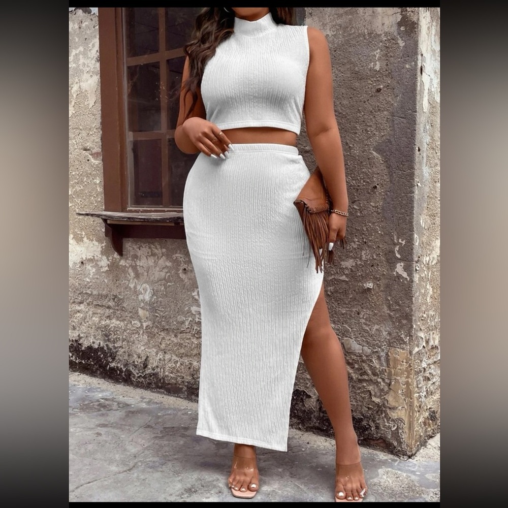 White 2 piece outfit